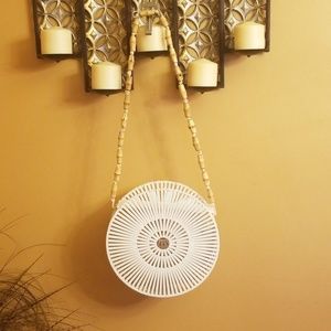 NWT Maldives Circular Bamboo Handbag